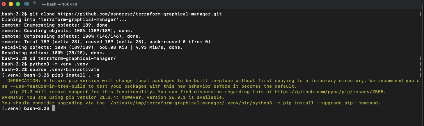 pip install output
