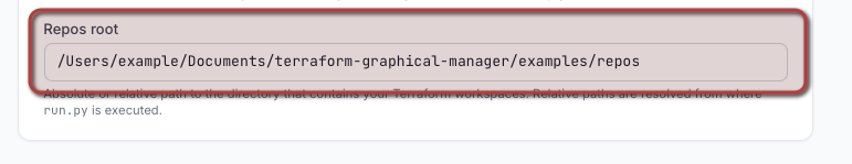 Repos root setting